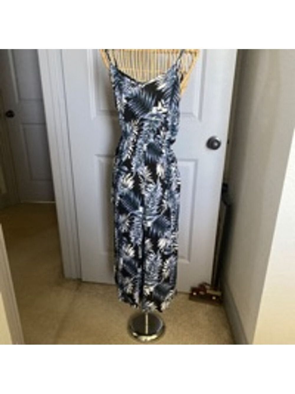 Women's derek heart Jumpsuit Size M Blue/White - Picture 3 of 6